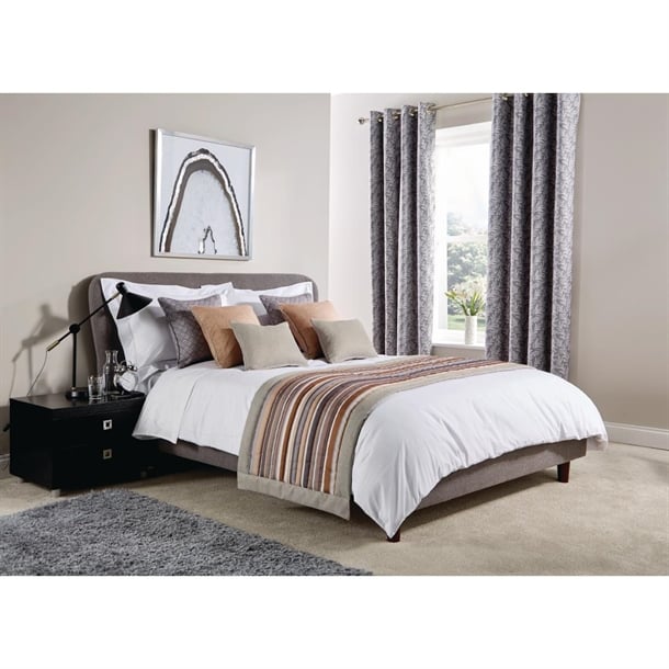 Luxury Fiorella Bed Runner Graphite