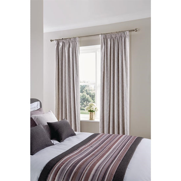 Luxury Fiorella Tape Top Curtains Cream