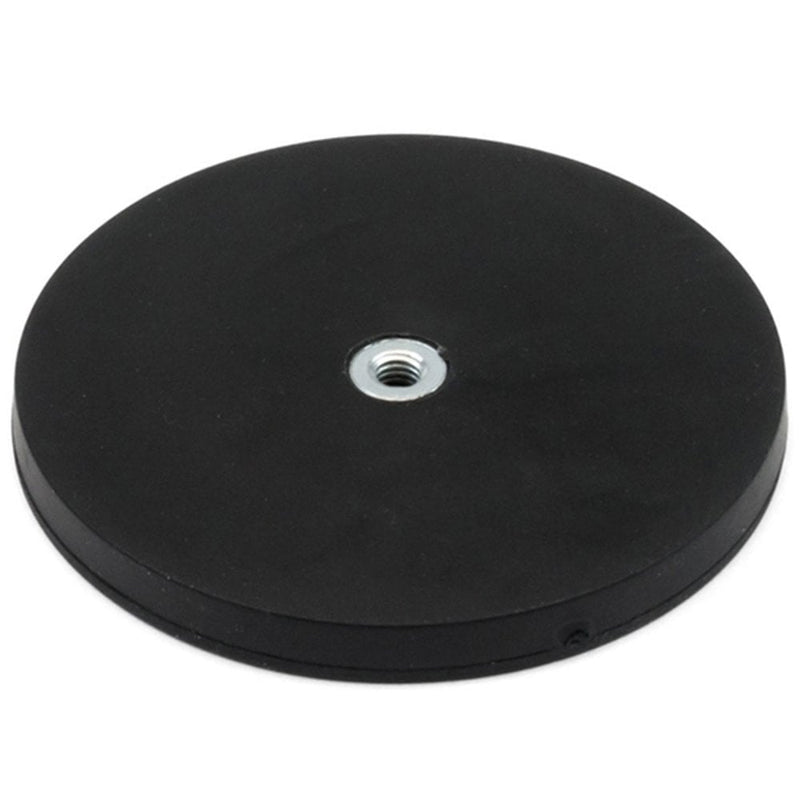 Black 8.5mm Neoprene Rubber Coated Open Ended Magnets For Industrial Applications