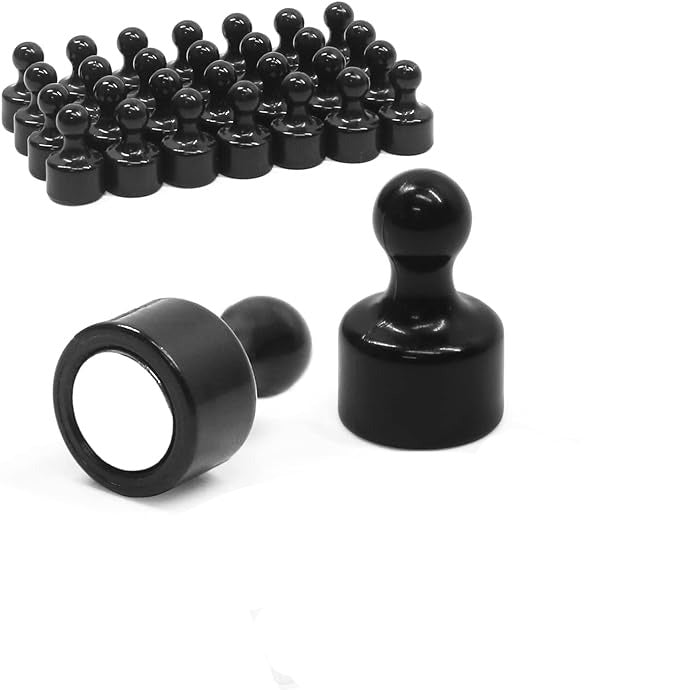 High-Performance 20mm Small Black Tenpin Magnets - Pack of 10