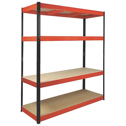 High Quality 4-Tier Powder Coated Steel Shelving - 500kg Capacity