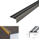 Heavy-Duty Inox Stair Nosing with Black Rubber Insert Premium Non-Slip 15-Pack for Safe Stairs
