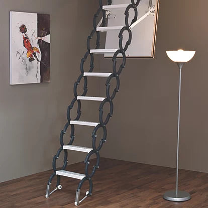 High Professional Steel Concertina Loft Ladder Kit For Domestic Use - 3m