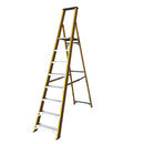 Heavy Duty Fibreglass 8-Step Platform Step Ladder For Industrial Use - 2.30m