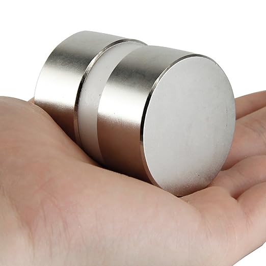 Neodymium Disc N35 Silver Magnets With Plastic Spacers - 22mm Diameter