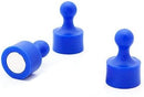 20mm Plastic Blue Neodymium N38 Grade TenPin Magnets - 10 Pack