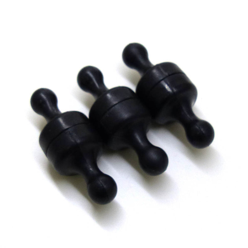 Pack of 10 Black Plastic N38 Grade Neodymium TenPin Magnets  - 20mm