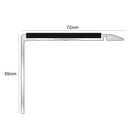 Heavy-Duty 72 x 55mm Stair Nosing with PVC Insert DDA Compliant