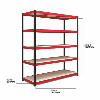 Premium 5-Tier Powder-Coated Steel Shelving For Stores And Workshops