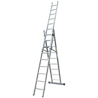 Highly Durable Aluminium Combination Ladder For Regular Trade Use - 6.1m