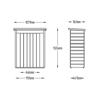 Industrial Grade Pent Shiplap Timber Tool Store For Gardens And Outdoor Areas