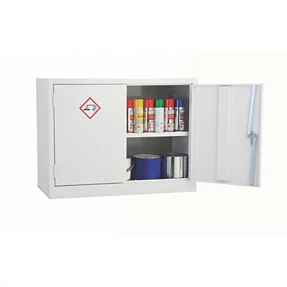 Professional White 1-Shelf Acid Cabinet For Flammable Liquids & Chemicals