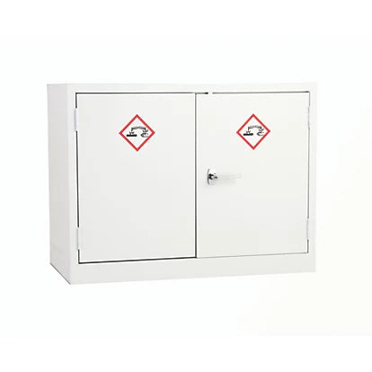 Professional White 1-Shelf Acid Cabinet For Flammable Liquids & Chemicals