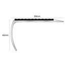 Tredsafe 69x40mm Aluminium Stair Nosing Premium Non-Slip Edge Trim with PVC Insert for Commercial & Industrial Use