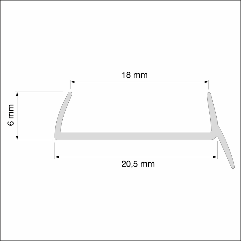High-Performance 18mm PVC Kitchen Plinth Sealing Strip Moisture & Dirt Protection Easy Installation Premium Quality