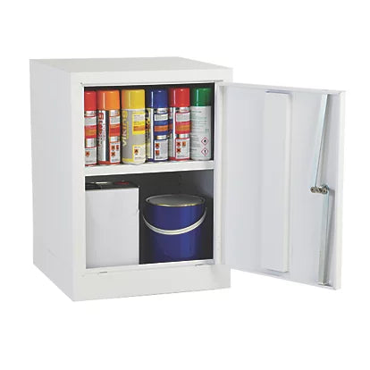 Heavy Duty  White 1-Shelf Acid Cabinet Safe Storage For Acid-Based Products