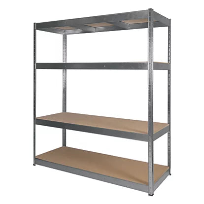 High-Durable 4-Tier Galvanized Steel Shelving Unit For Workshops - 300kg Capacity