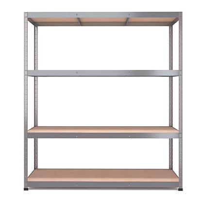 High-Durable 4-Tier Galvanized Steel Shelving Unit For Workshops - 300kg Capacity