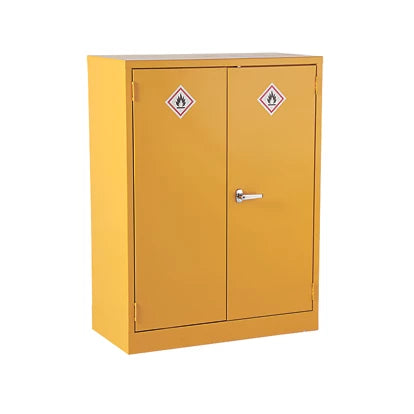 High Performance Yellow 2-Shelf Hazardous Substance Cabinet - 915mm