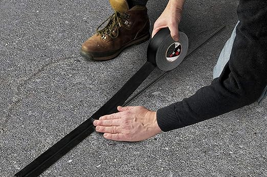 Heavy Duty Black Gaffer Tape Perfect For Concrete Flooring Surfaces - 70 Mesh