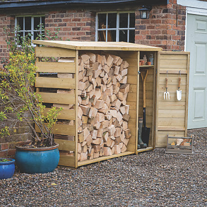 Professional Grade Pent Timber Log & Tool Store Solution