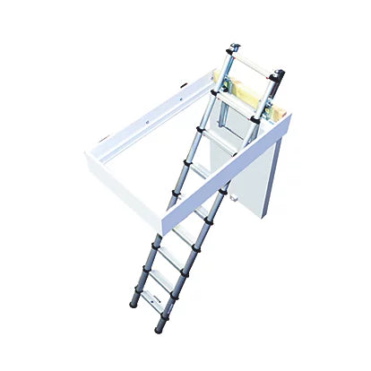 Premium Quality Aluminium Telescopic Loft Ladder For Small Hatches - 2.61m