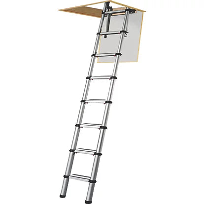 Premium Quality Aluminium Telescopic Loft Ladder For Small Hatches - 2.61m