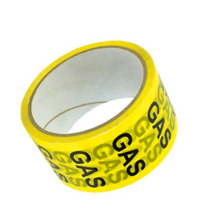 Heavy Duty Yellow/Black Gas ID Tape For Identifies Gas Systems - 50m