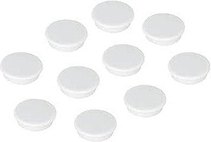 Industrial 10-Pack Plastic Flat Marker Magnets For Warehouses - 25mm Diameter