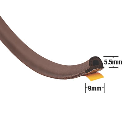 High-Durable Self-Adhesive EPDM Brown Rubber P Strip For Frames and Windows