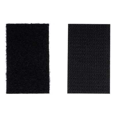 Heavy Duty Black Stick-On Strips For Indoor And Outdoor Use - 2 Pack