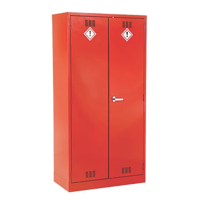 High Impact Red  3-Shelf Pesticide Cabinet Secure Storage For Herbicides & Pesticides