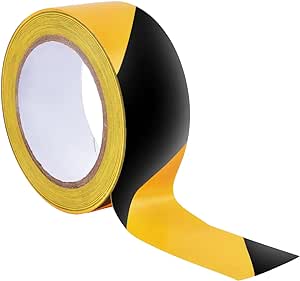 Highly Durable Black/Yellow Marking Tape For External Doors - 33m