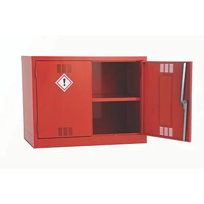 Premium Red 1-Shelf Pesticide Cabinet Safe Storage For Pesticides - 915mm