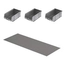 High Performance Dark Grey Storage Bins & Matting - Pack of 3