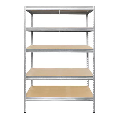 Industrial 5-Tier Galvanized Steel Rivet Shelving Unit For Storage Solution