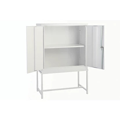 Industrial Quality White Steel Acid Cabinet Stand For Storage Solution - 915mm