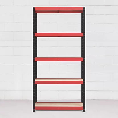 Premium Grade 5-Tier Powder-Coated Steel Shelving Unit For Garage or Warehouse Use