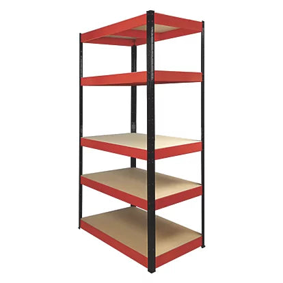 Premium Grade 5-Tier Powder-Coated Steel Shelving Unit For Garage or Warehouse Use