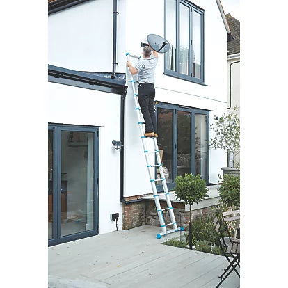 Industrial Grade Aluminium Telescopic Ladder For Home or Professional Use - 3.8m