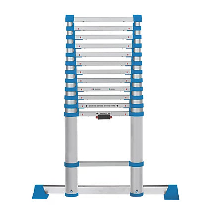 Industrial Grade Aluminium Telescopic Ladder For Home or Professional Use - 3.8m