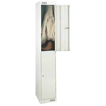 Ultra Durable Grey 2-Door Security Locker Ultimate Solution For Personal Storage