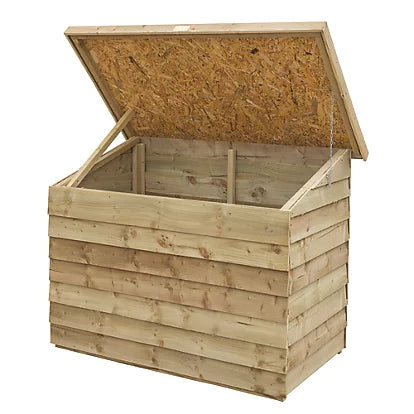 Highly Durable Overlap Timber Patio Box Storage For Garden Tools - 3'-6" x 2'