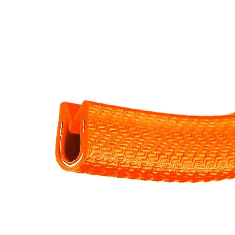 Flexible Orange PVC Easy-Fit Rubber Edge Trim for Vehicle and Industrial Use