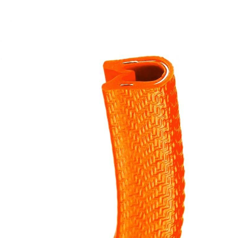 Flexible Orange PVC Easy-Fit Rubber Edge Trim for Vehicle and Industrial Use