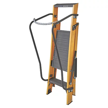 High Durable Fibreglass 2-Step Platform Step Ladder With Handrail - 1.28m