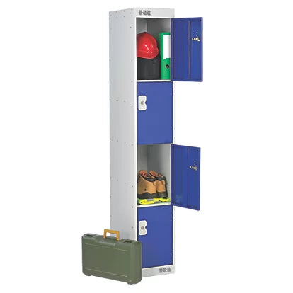 Professional Blue 4-Door Security Locker Storage For Personal Items - 1800mm