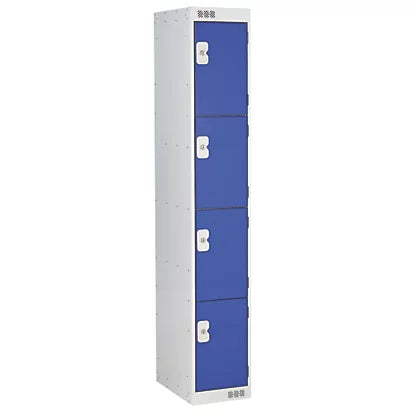 Professional Blue 4-Door Security Locker Storage For Personal Items - 1800mm