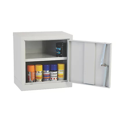 Ultra Durable Grey 1-Shelf Cosh Cabinet Safe Storage For Hazardous Substances