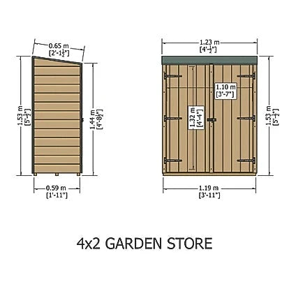 High-Impact Pent Shiplap Timber Garden Store For Outdoor Storage Solution